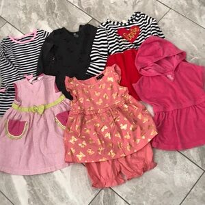 TODDLER GIRLS Dresses Variety Pack | Bundle of Six Pieces | 24Months - 2T